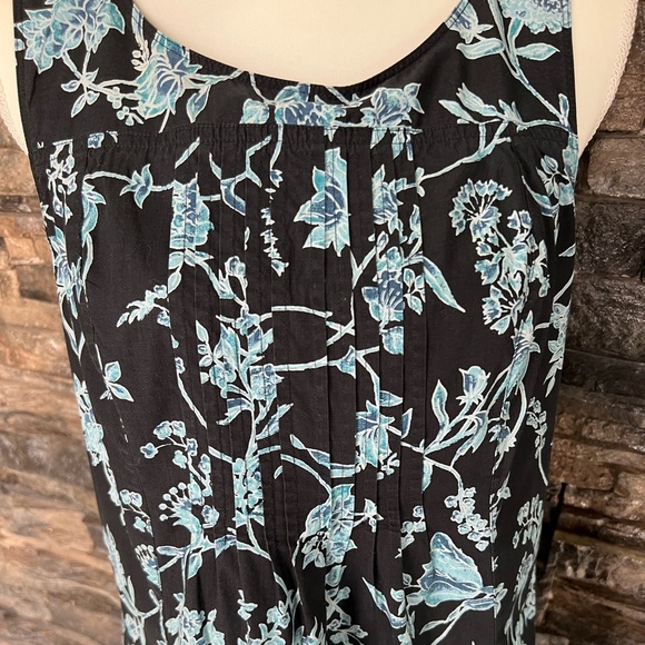 LOFT Blue Green Casual Midi Sundress Scoop Neck - Picture 4 of 10